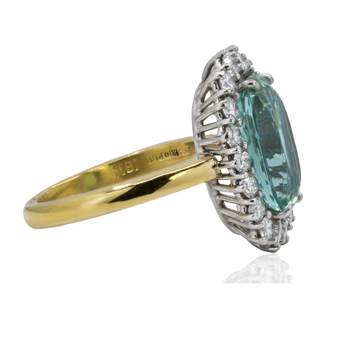 Platinum & 18k Tourmaline Ring