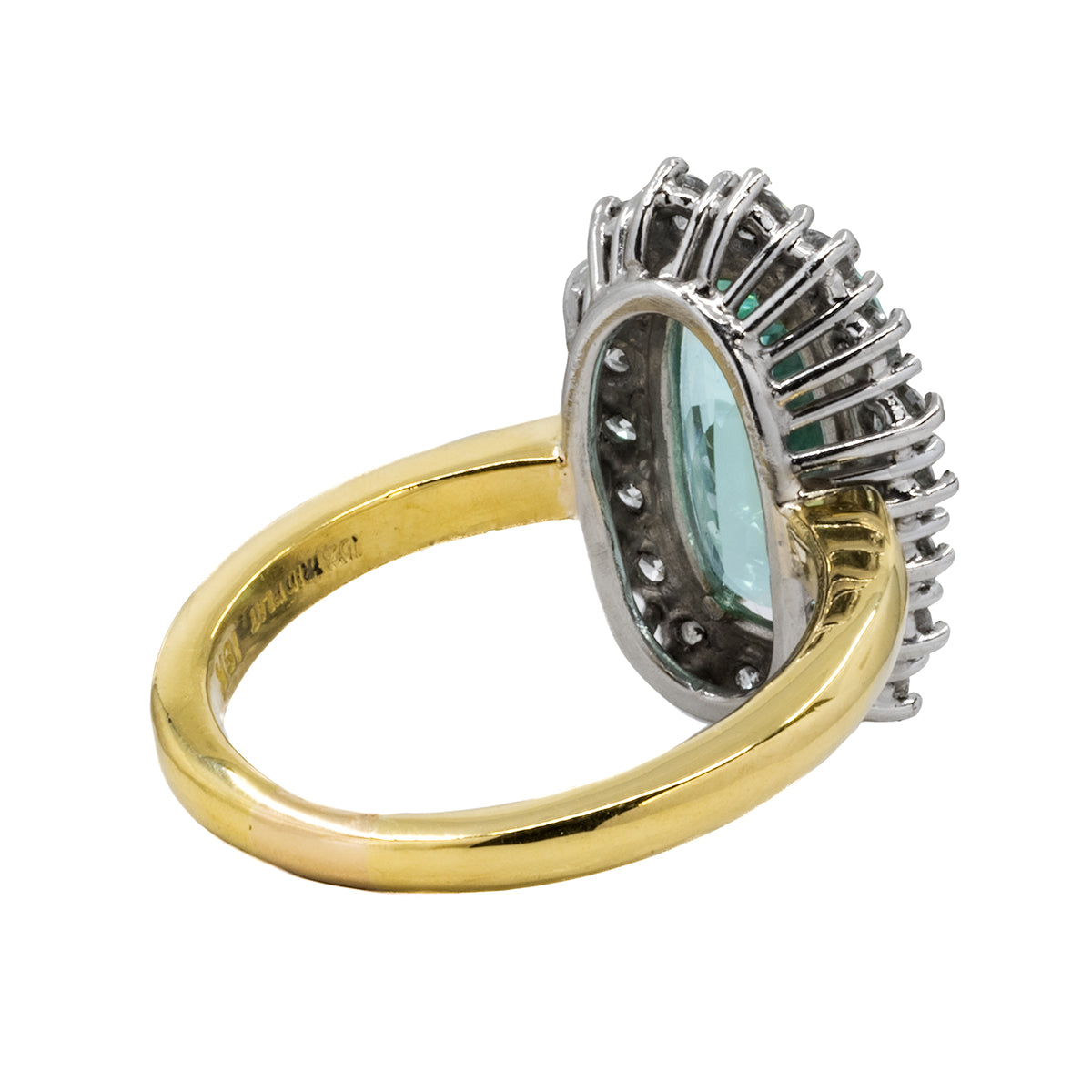 Platinum & 18k Tourmaline Ring