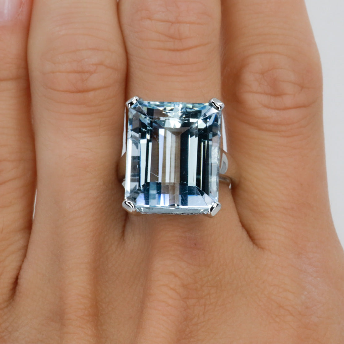 Large Aquamarine Ring —
