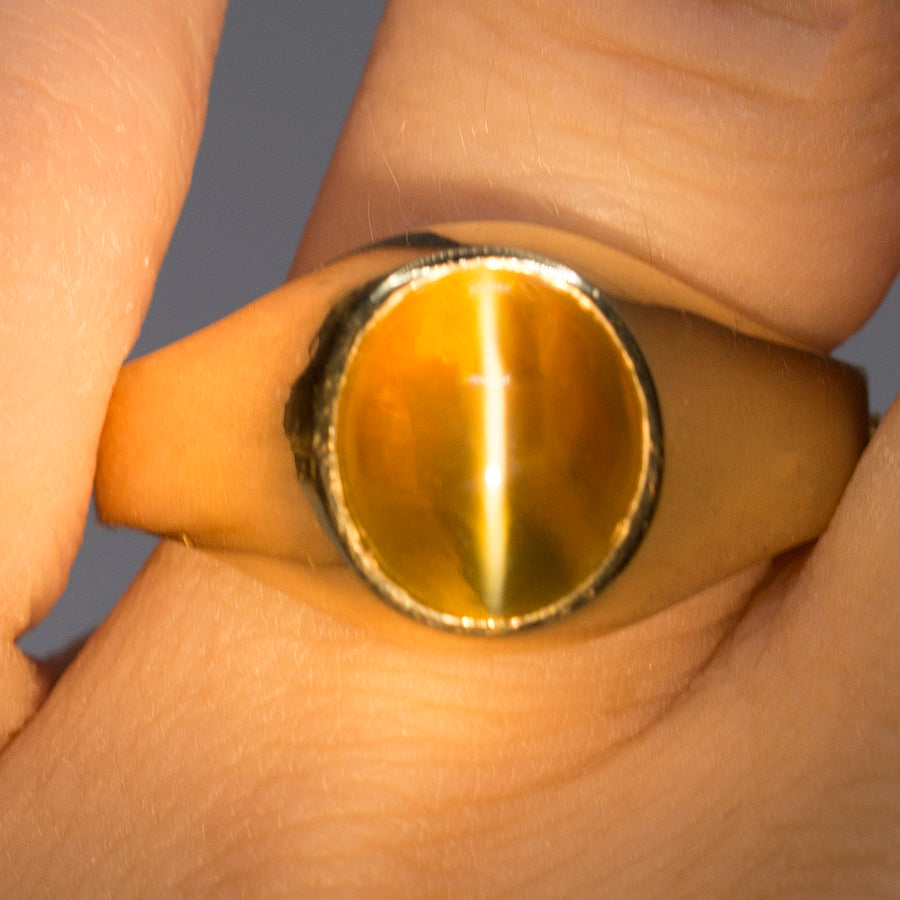 Cats Eye Chrysoberyl Ring