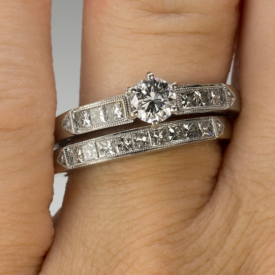 18k Diamond Wedding Set