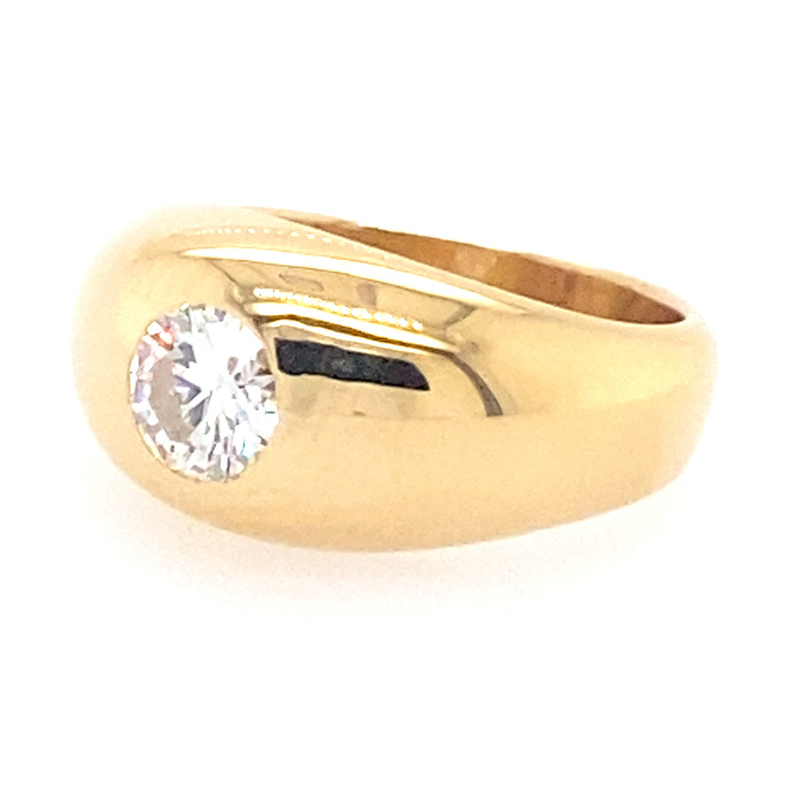 14k Gypsy Set DIamond Ring