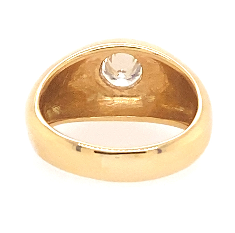 14k Gypsy Set DIamond Ring