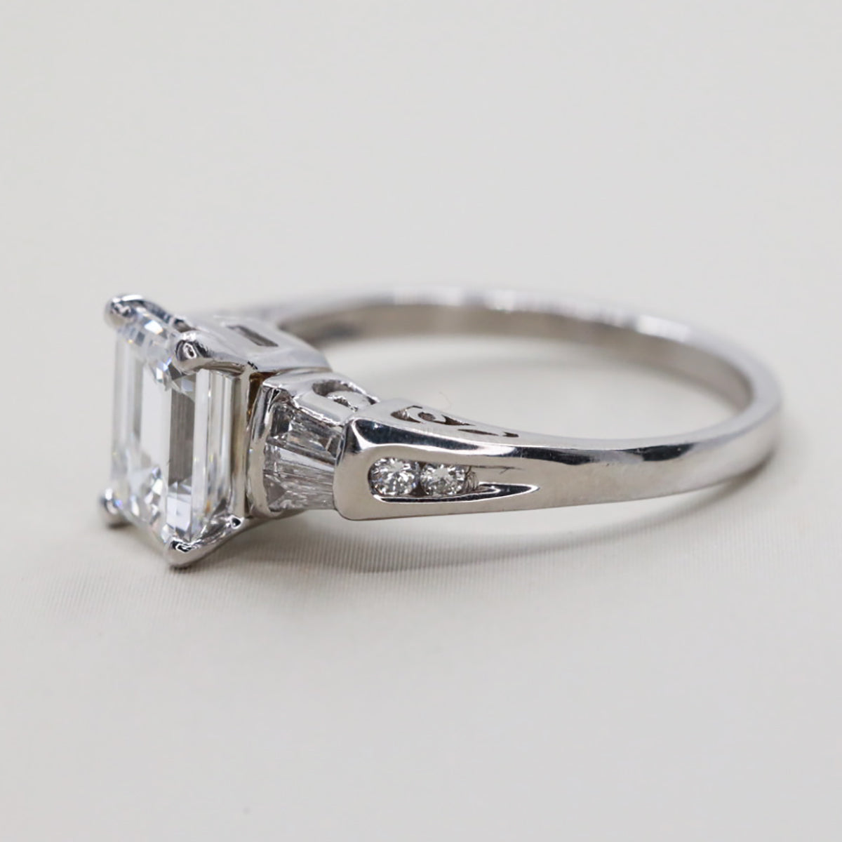 1.70 Emerald Cut E SI2 GIA Ring