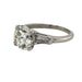 Platinum Ring with 2.37 Carat Round Diamond and Baguettes