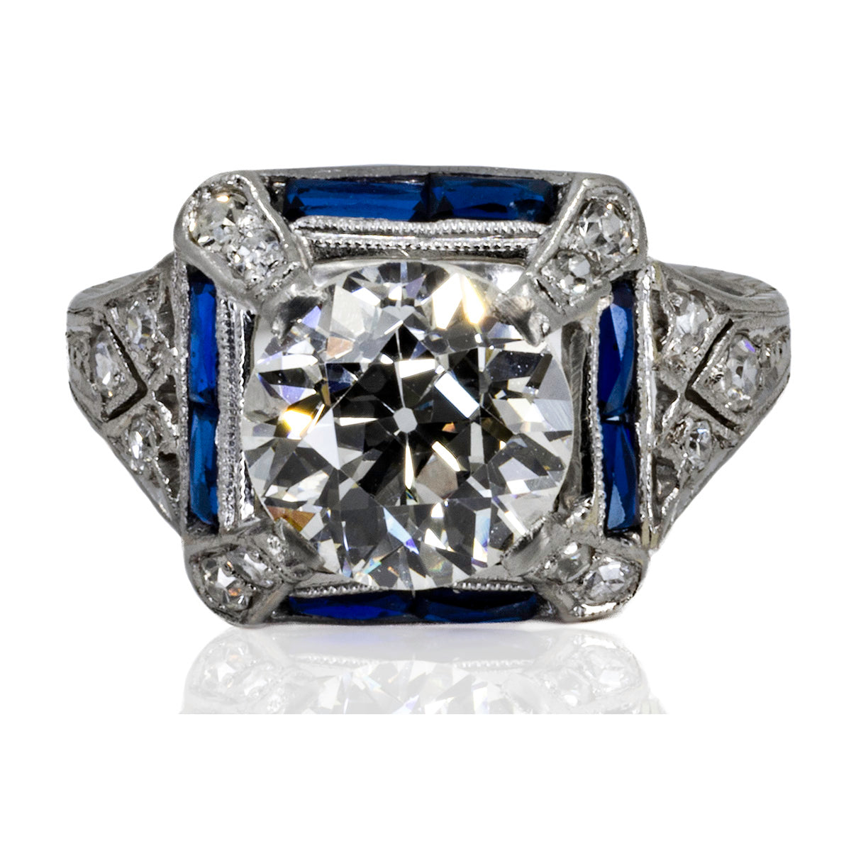 Platinum Art Deco Period Ring
