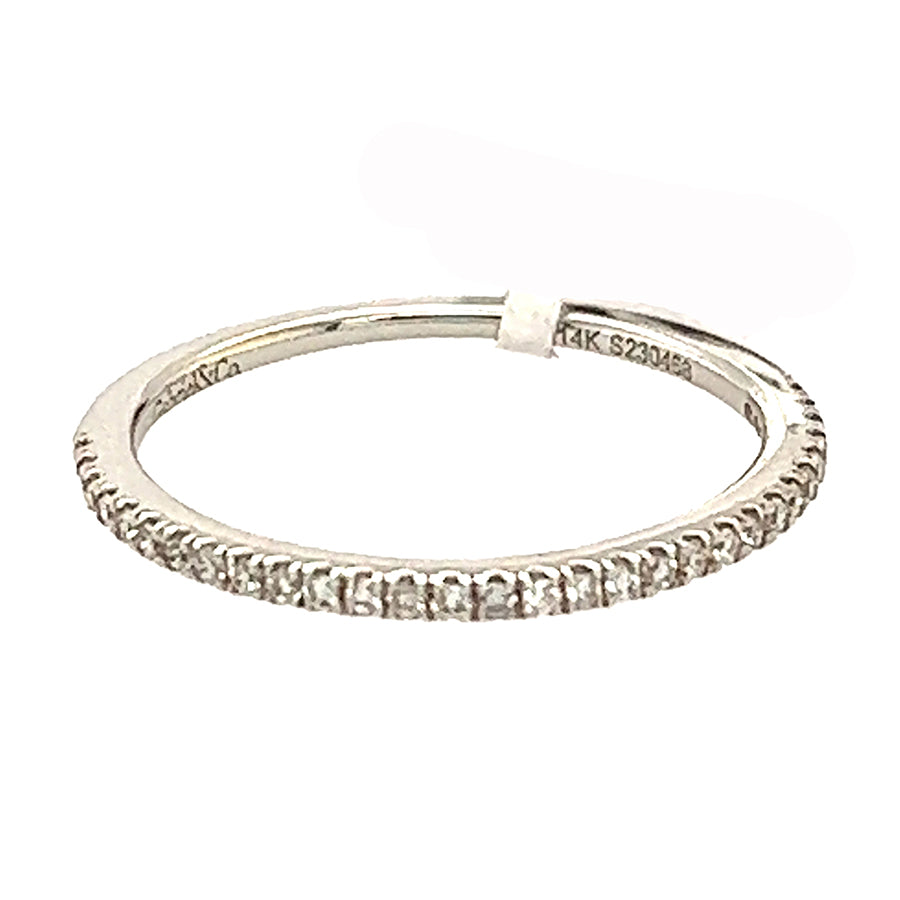 Gabriel & Co. 14k White gold band with 0.15 carats of diamon...