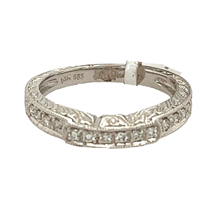 Engraved Diamond Band