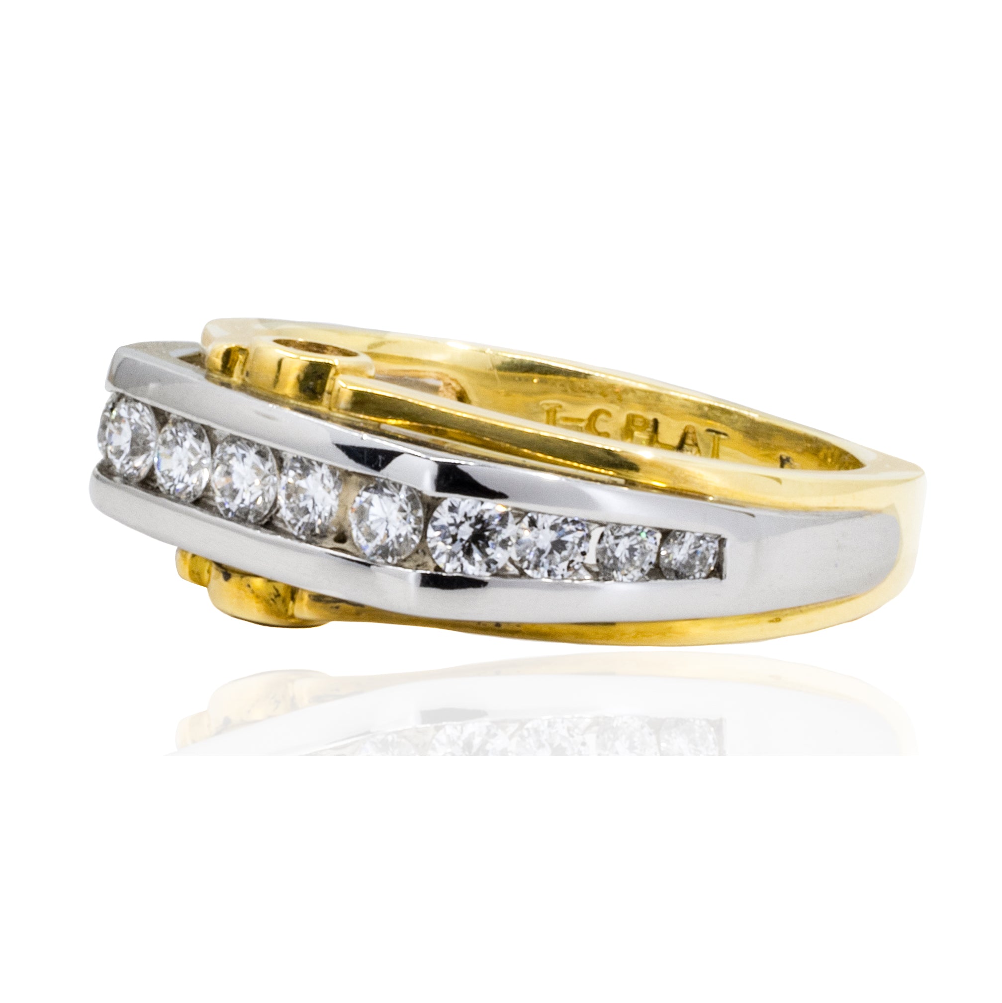 Platinum & 18k Diamond Band by Diana