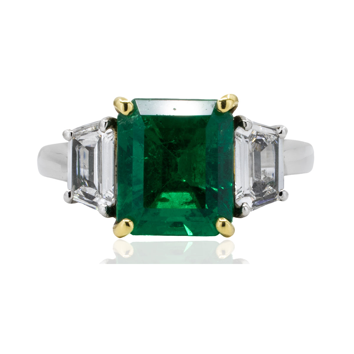 Platinum Emerald Ring