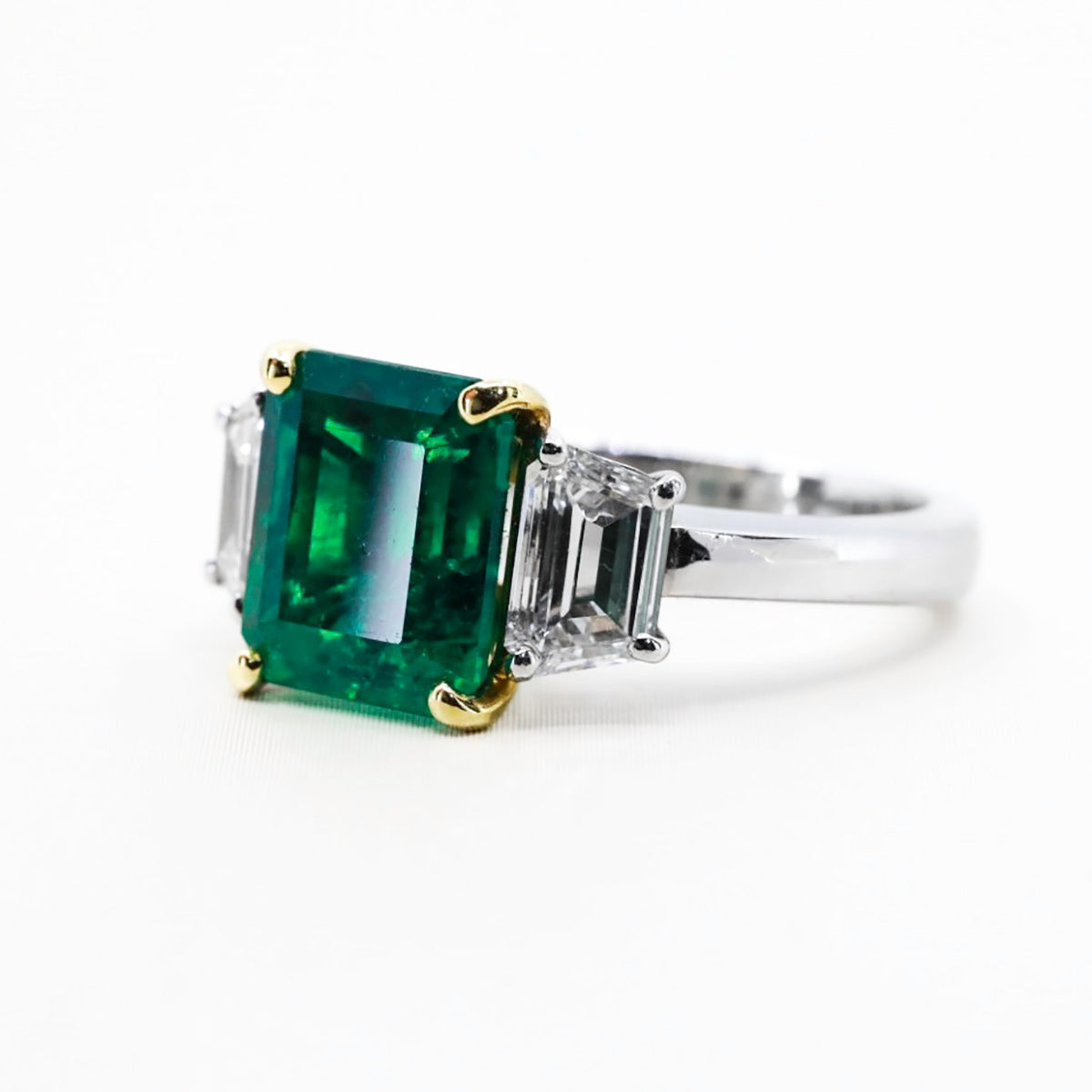 Platinum Emerald Ring