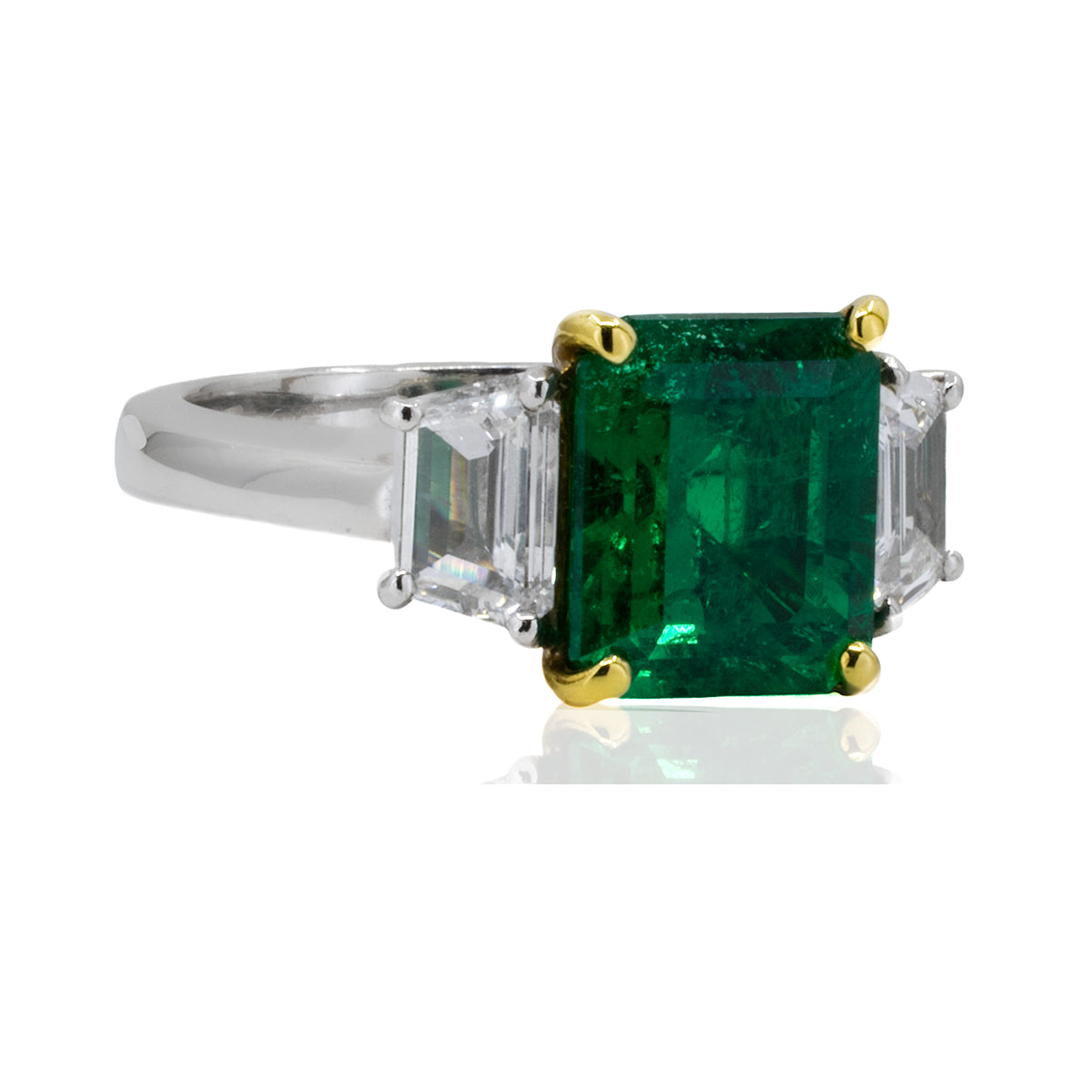 Platinum Emerald Ring