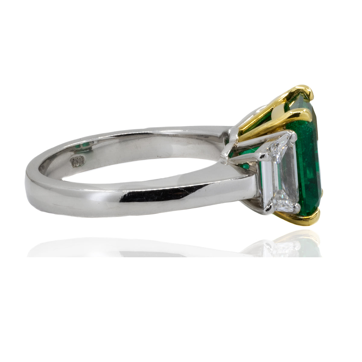 Platinum Emerald Ring