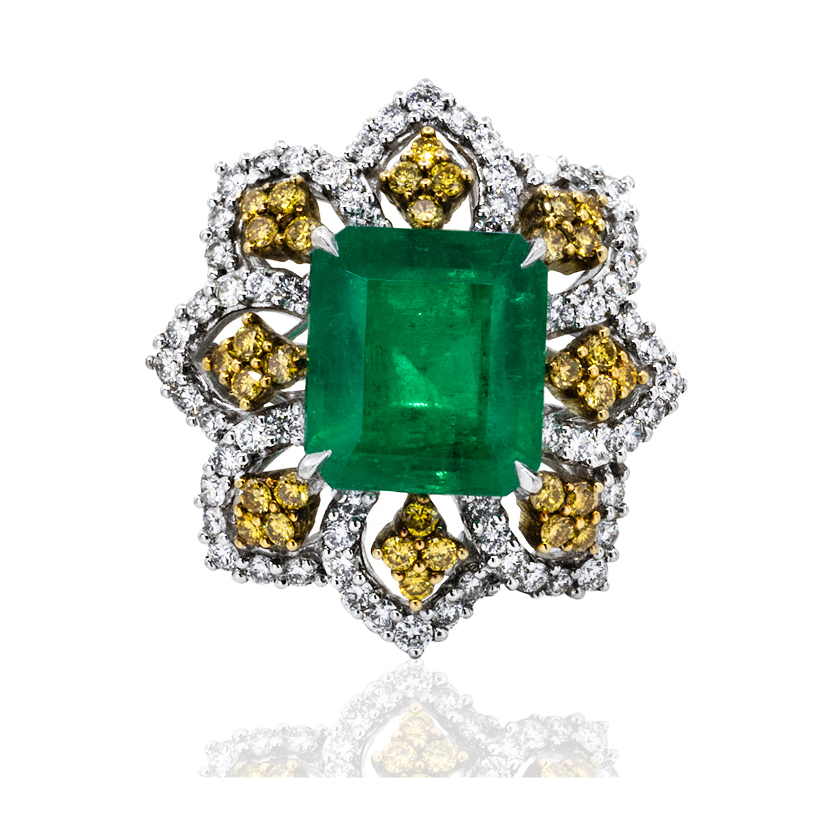 Platinum Emerald Ring