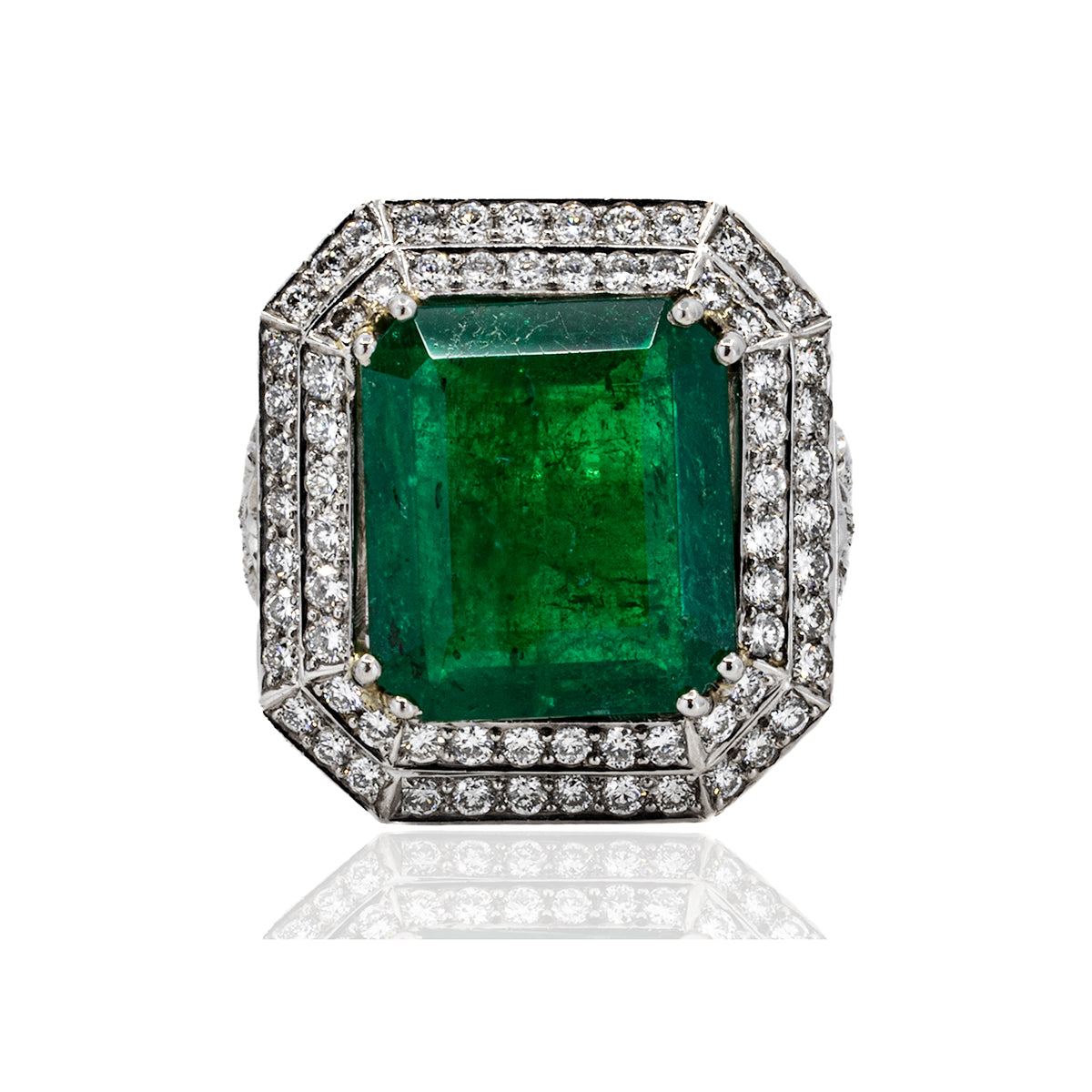 6.81 Carat Colombian Emerald Ring