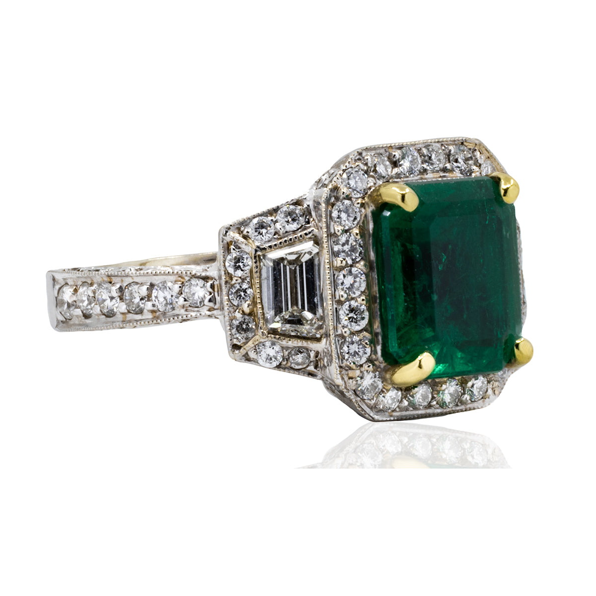 18k Colombian Emerald Ring