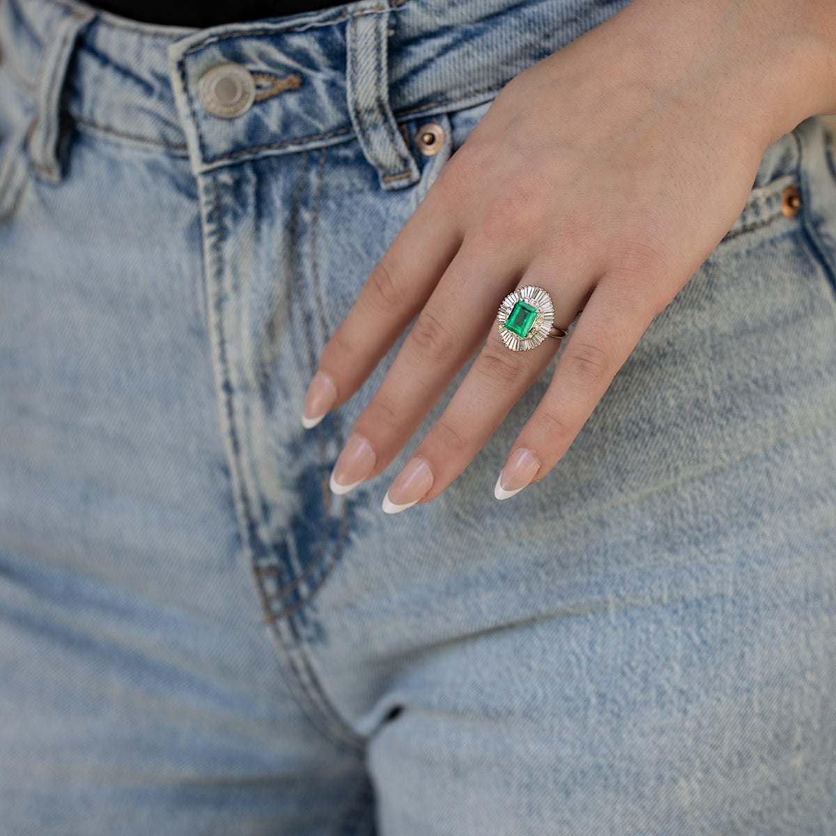 Emerald Ballerina Ring