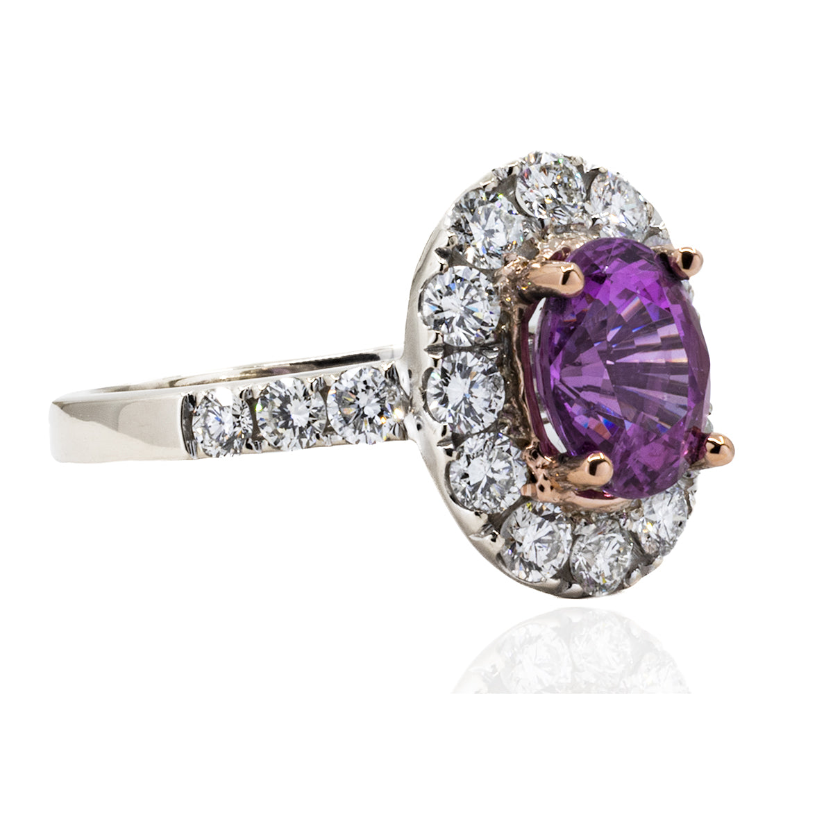 Odella 18k No Heat Pink Sapphire Ring