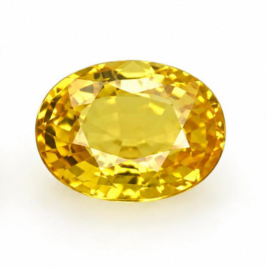 7.35 Ct Oval Cut Yellow Sapphire