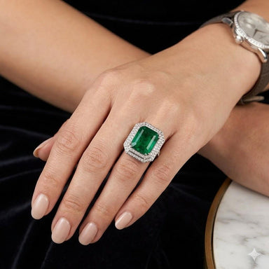 6.81 Carat Colombian Emerald Ring