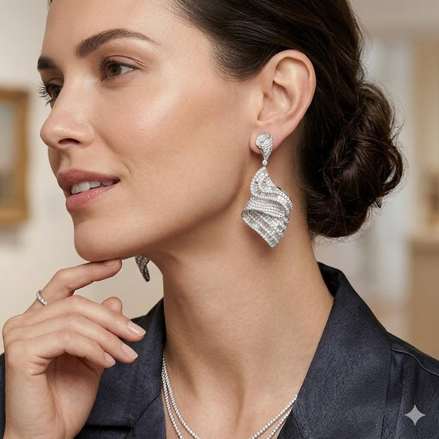 Glamerous Chandelier Diamond Earrings