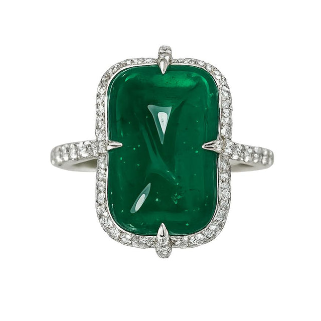 Platinum Gubelin Certified Emerald Ring