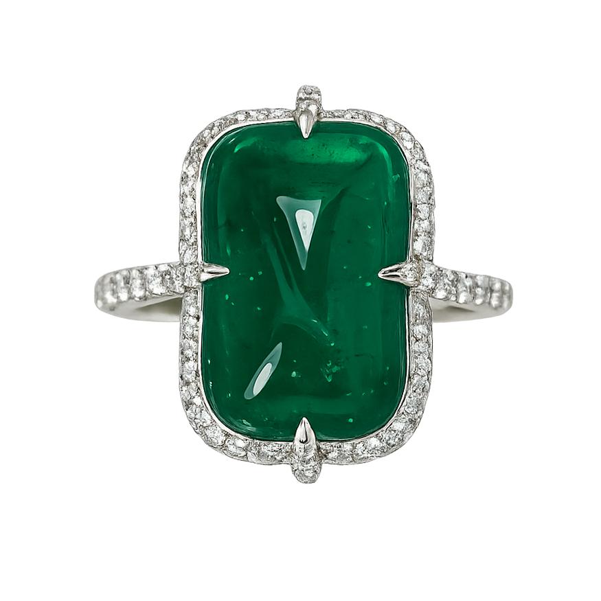Platinum Gubelin Certified Emerald Ring