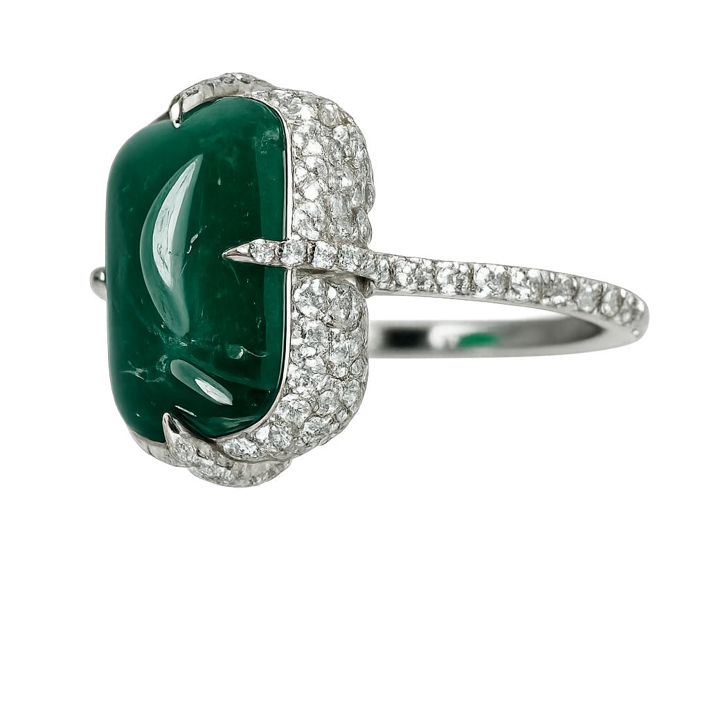 Platinum Gubelin Certified Emerald Ring