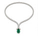 Platinum Diamond & Emerald Necklace
