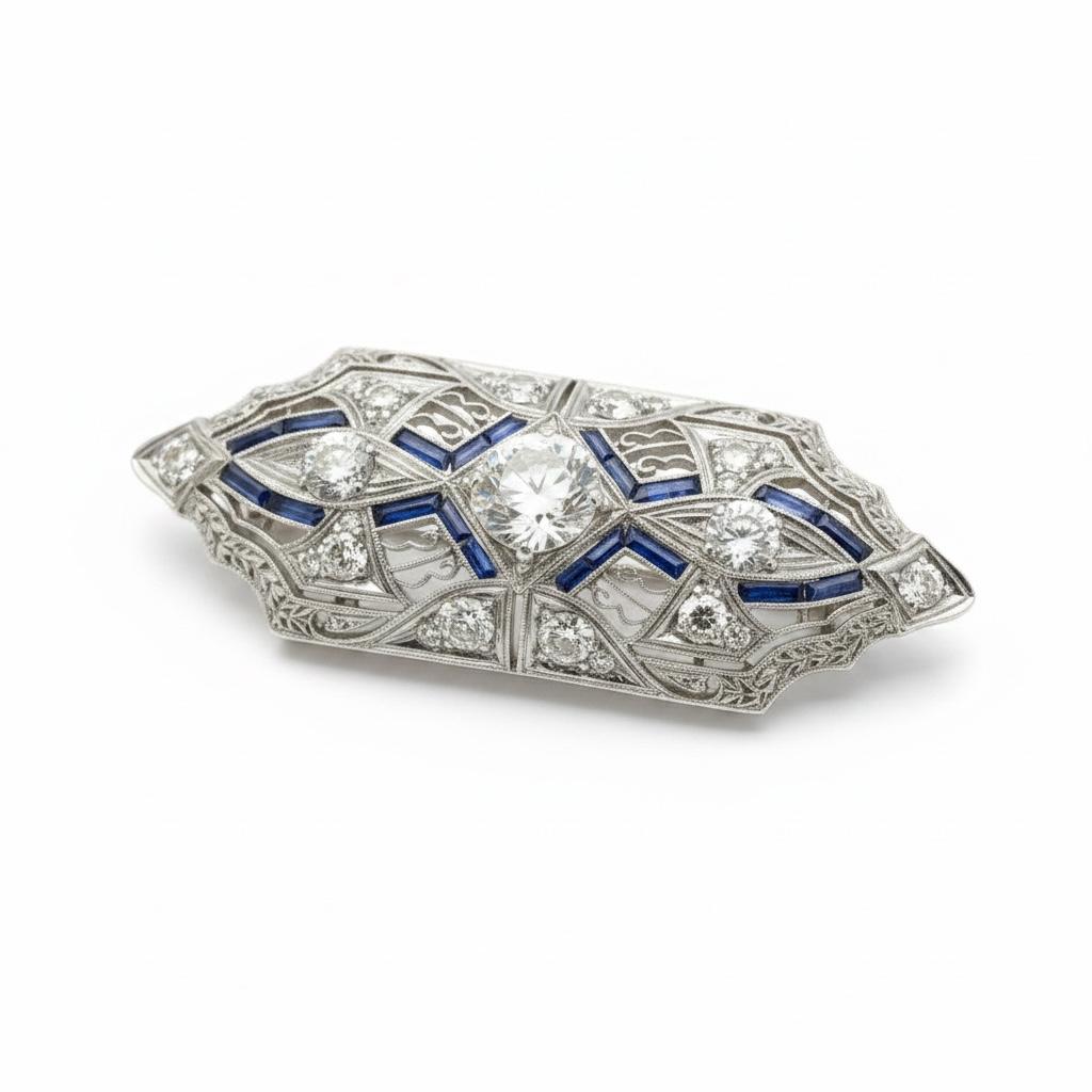 Platinum Art Deco Brooch