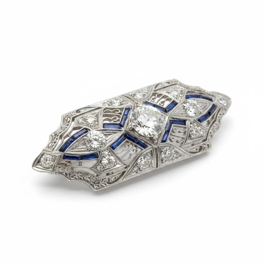 Platinum Art Deco Brooch