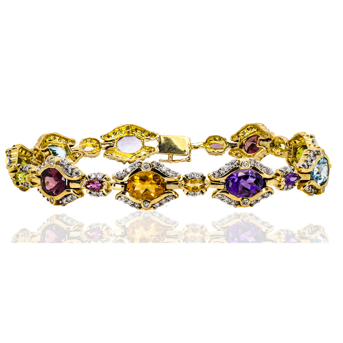 18k Multi Gemstone Bracelet