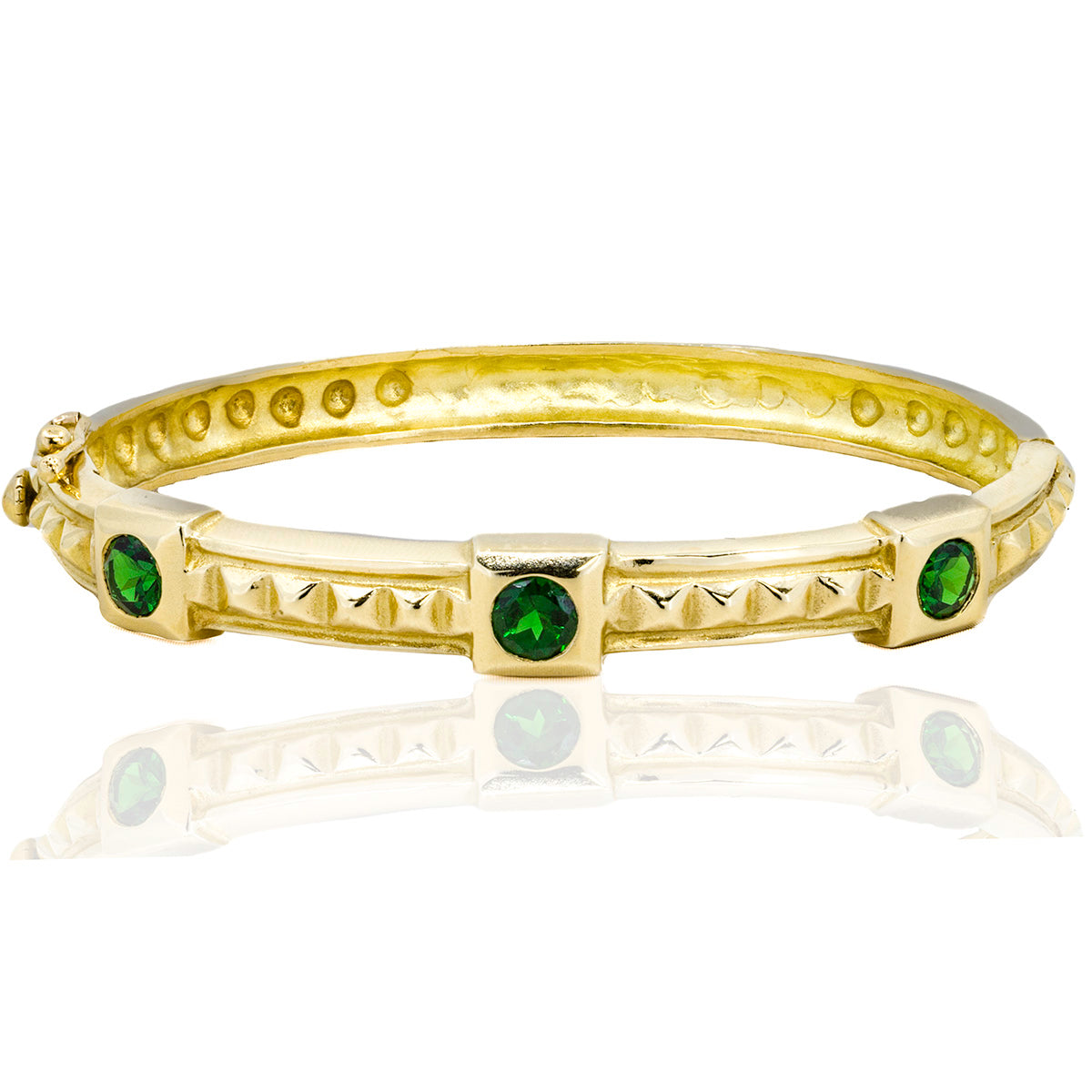 14k Chrome Diopside Bangle