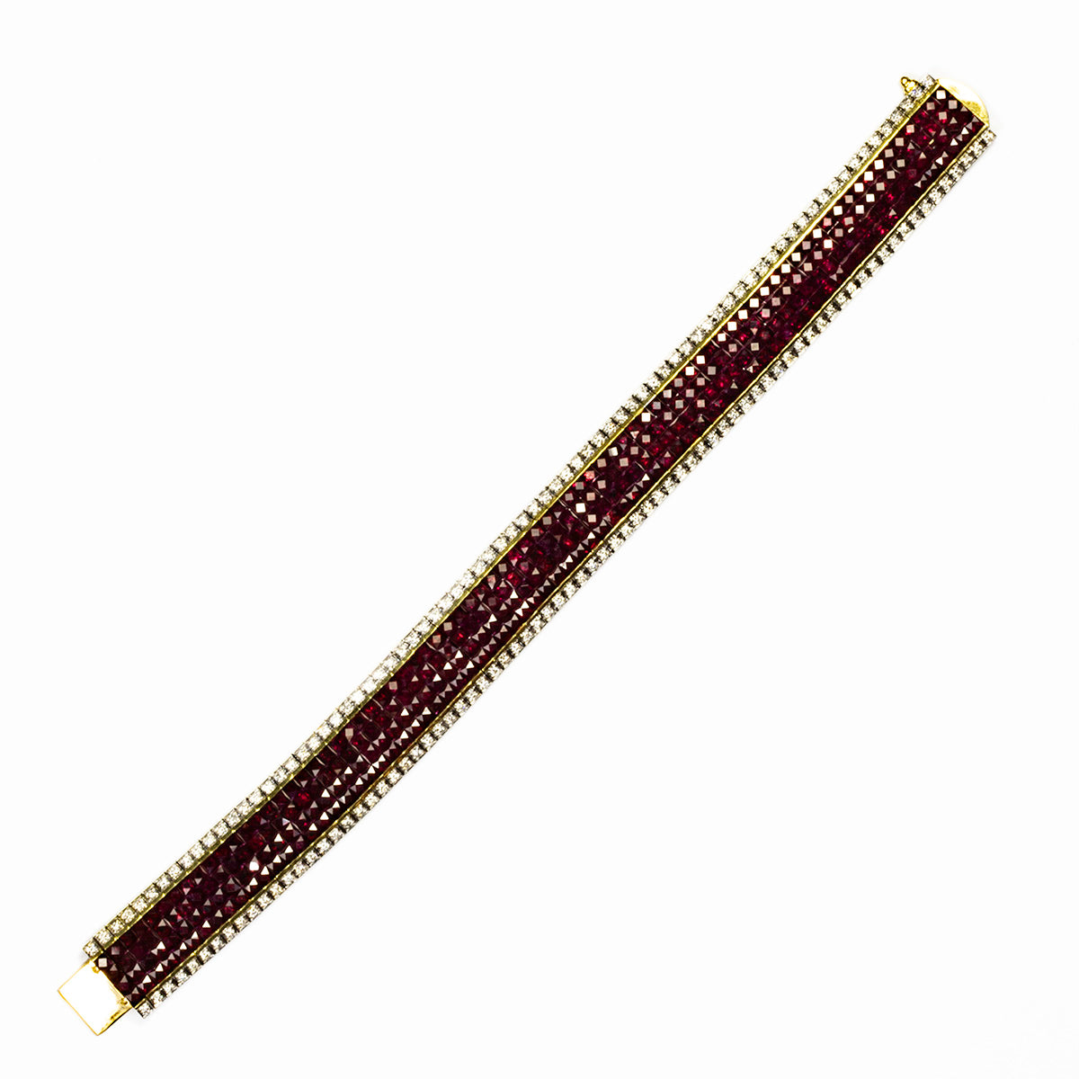 Invisibly Set 18k Ruby Bracelet