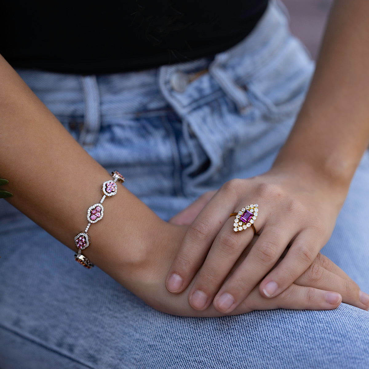 Vintage Pink Sapphire Ring