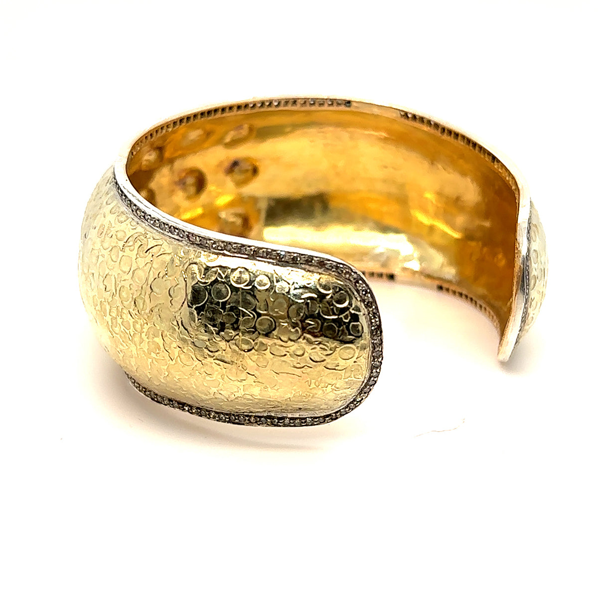 18k Rough Diamond Bangle