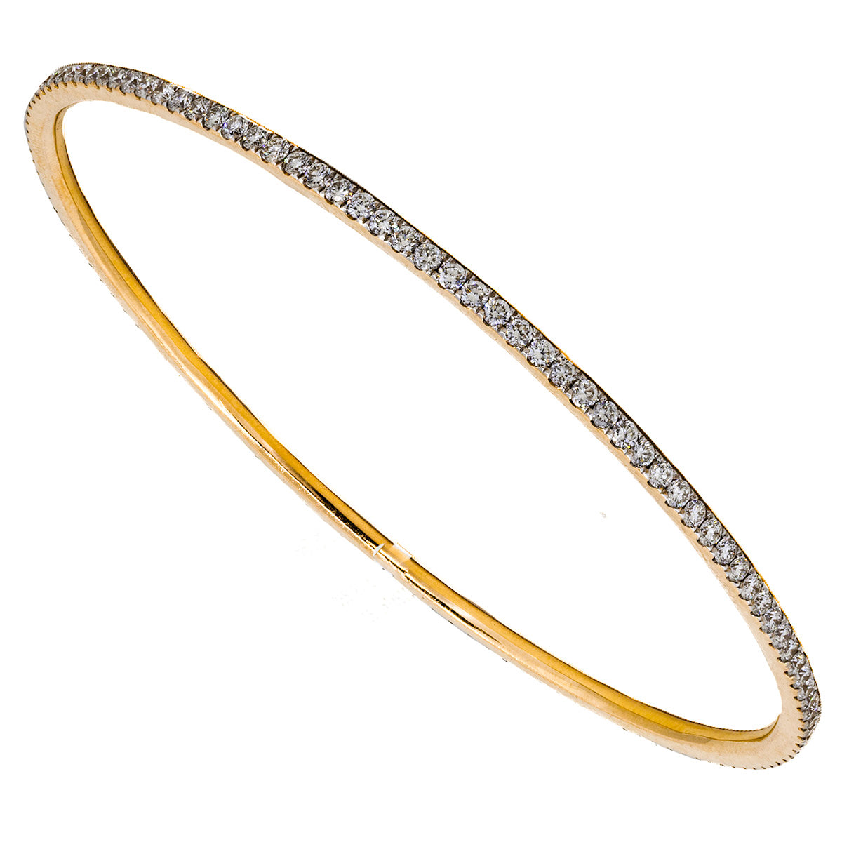 18k Rose Gold Diamond Bangle