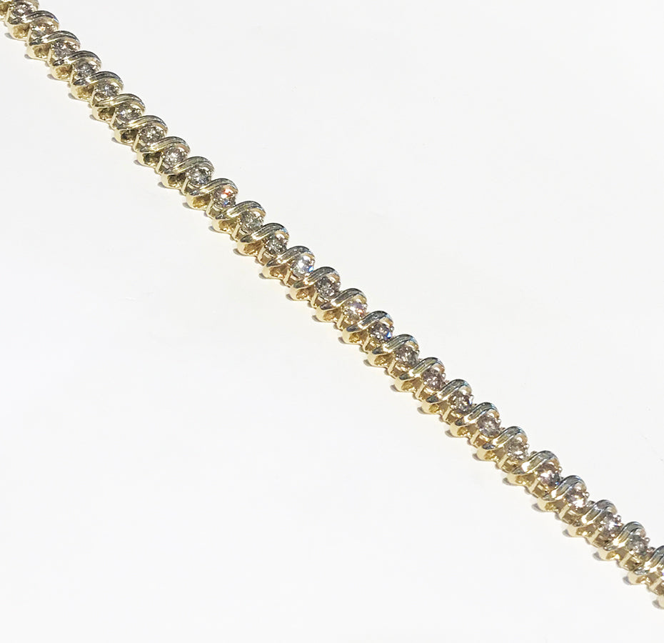 14k S Link Tennis Bracelet