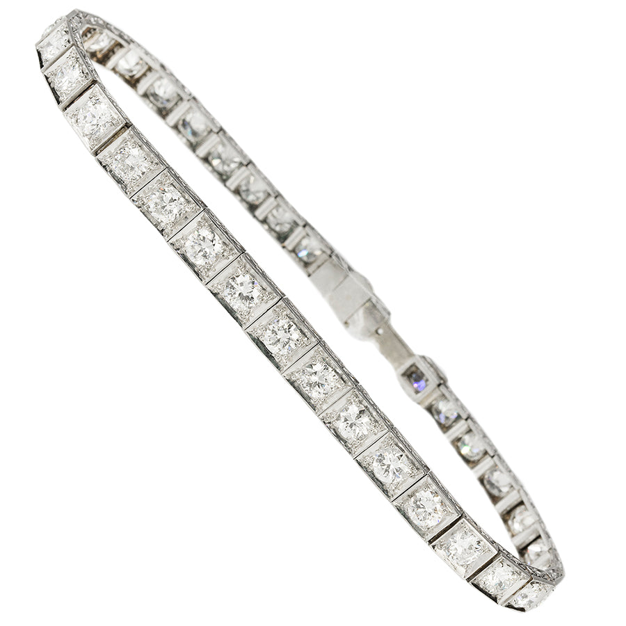 Platinum Art Deco Diamond Bracelet