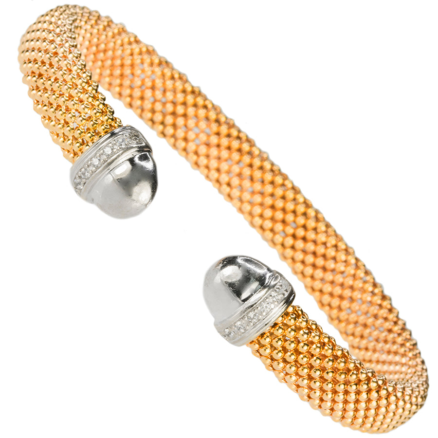 18k Rose Gold Flexable Mesh Bangle