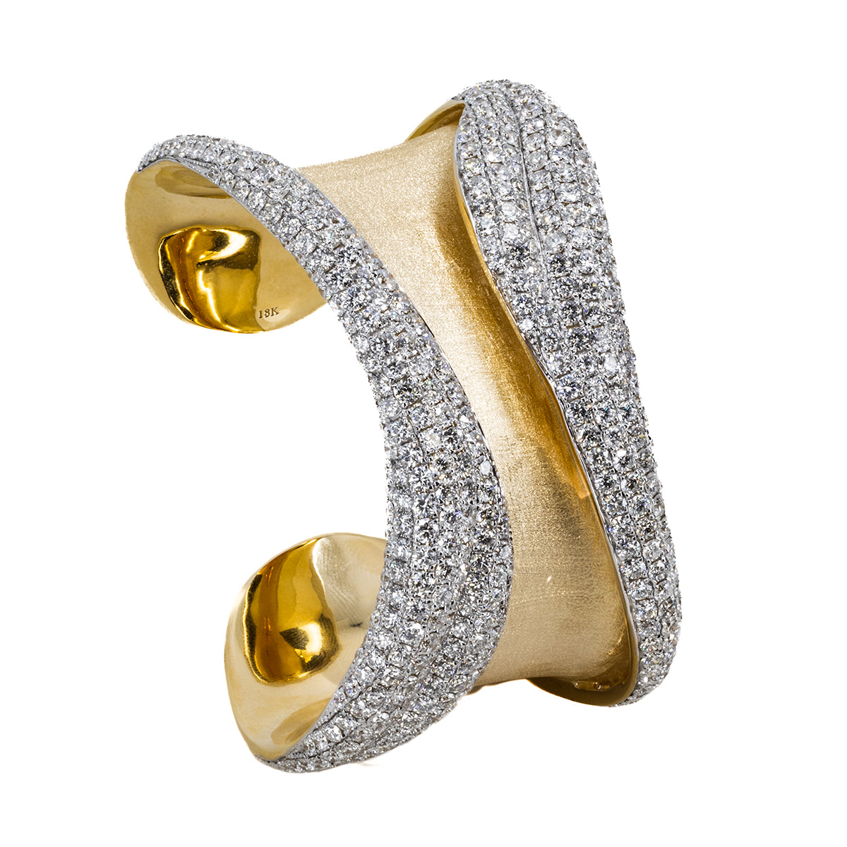 Pave Diamond Cuff Bangle