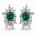 Platinum Emerald Earrings