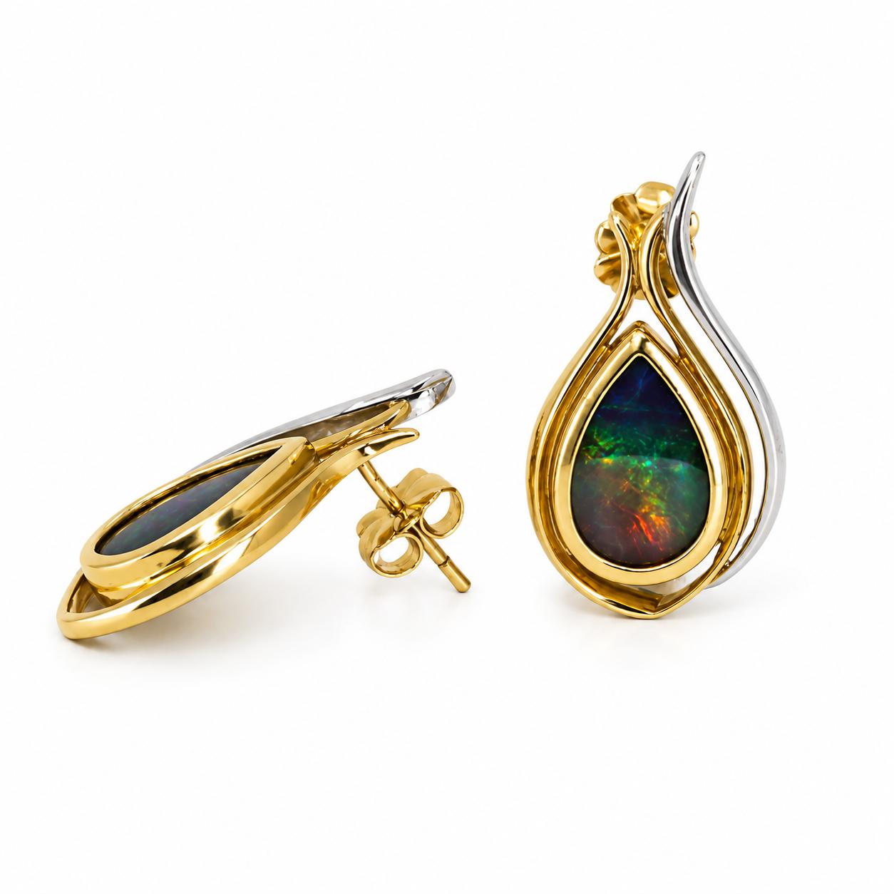14k Ammolite Earrings