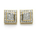 18k Invisible Set Diamond Earrings