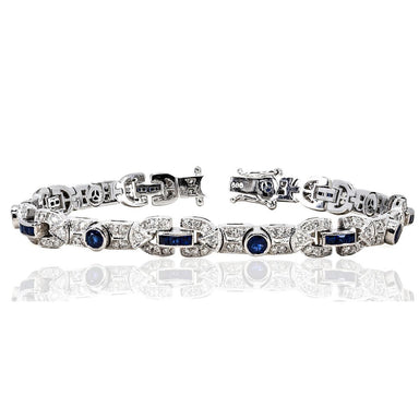 !4k White Gold Spphire Bracelet