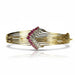 18k Retro Diamond and Ruby Bangle
