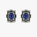 Sapphire Bead Tassle Earrings