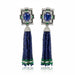 Sapphire Bead Tassle Earrings