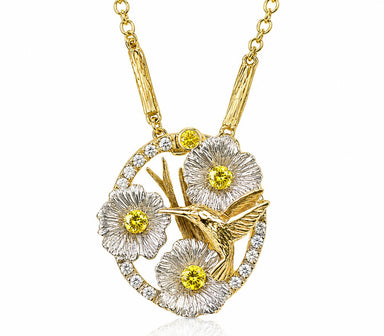 Diamond Hummingbird Brooch/Pendant