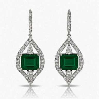 18k Colombian Emerald Earrings